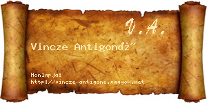 Vincze Antigoné névjegykártya